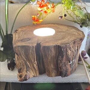 Rustic Wooden light up sphere Holder